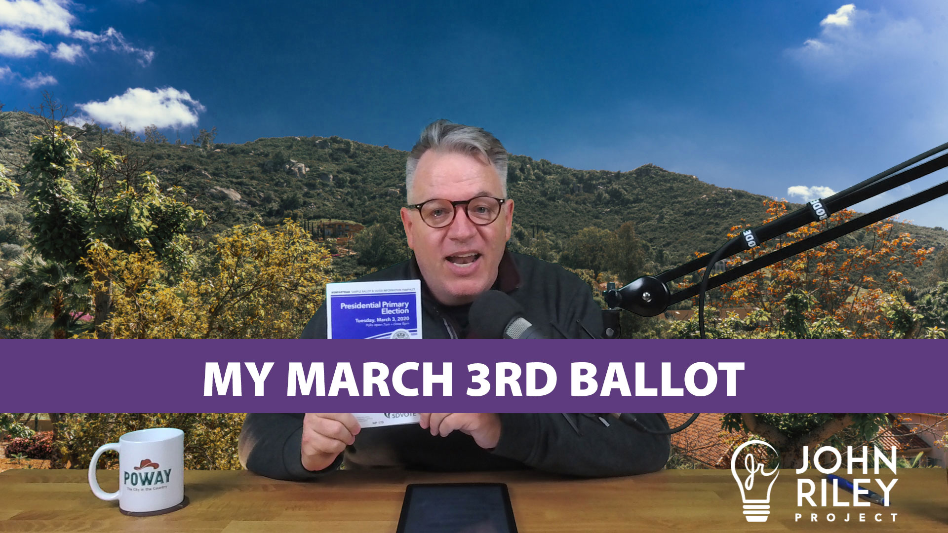 My March 3rd Ballot, Super Tuesday, John Riley Project, JRP0114