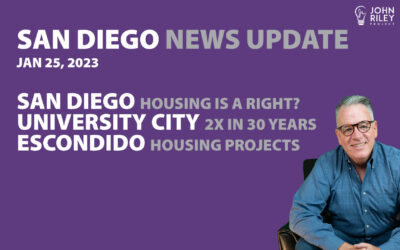 San Diego News Update Jan 25: Housing is a human right?, University City & Escondido housing