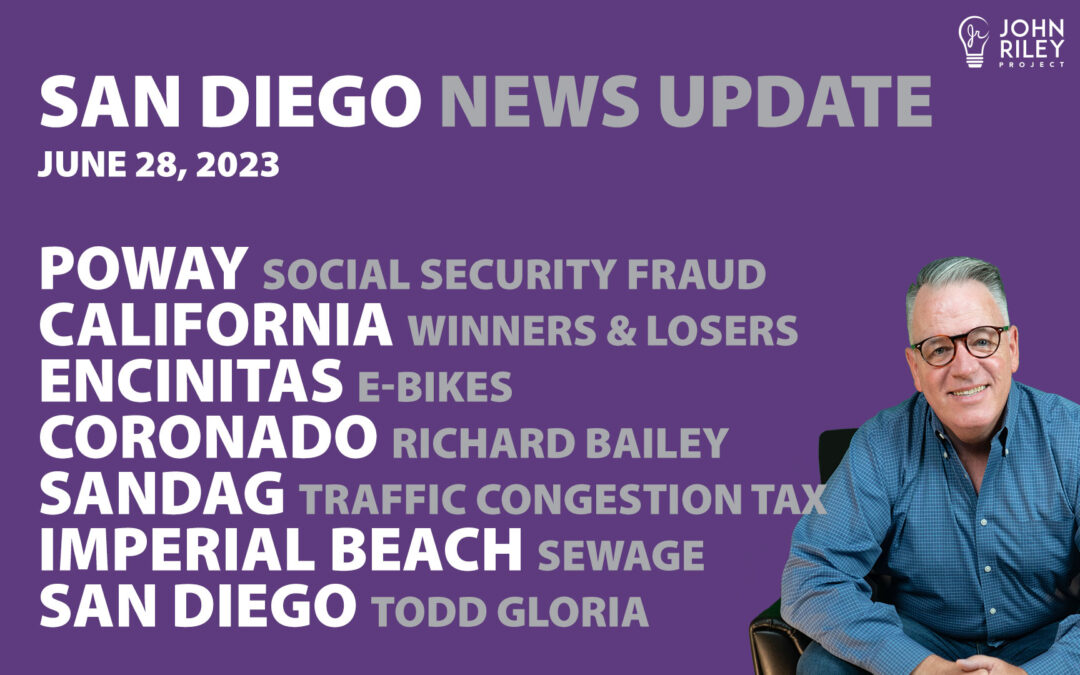 San Diego News Update – June 28: Poway Fraud, Encinitas e-bike, Coronado Richard Bailey, SANDAG
