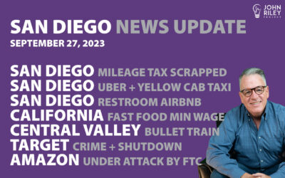 San Diego News Update Sep 27: SANDAG scraps mileage tax, Uber & Yellow Cab, Fast Food Minimum Wage