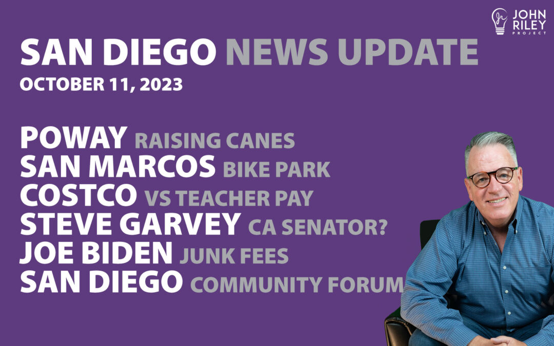 San Diego News Update Oct 11: Poway Raising Canes, San Marcos Bike Park, Joe Biden Junk Fees